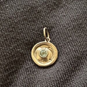 Elegant Silver Pendant with Aquamarine Accent